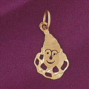 Dazzlers Jewelry Clown Pendant Necklace Charm Bracelet in Yellow, White or Rose Gold 6070, MPN: DZ-…