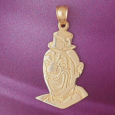 Dazzlers Jewelry Clown Pendant Necklace Charm Bracelet in Yellow, White or Rose Gold 6067, MPN: DZ-…