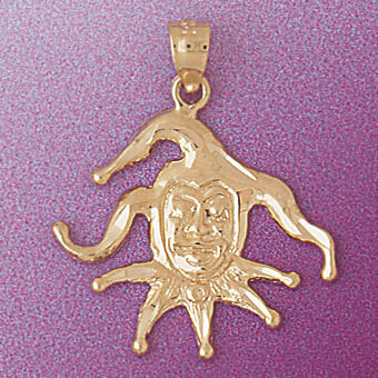 Dazzlers Jewelry Clown Pendant Necklace Charm Bracelet in Yellow, White or Rose Gold 6058, MPN: DZ-…
