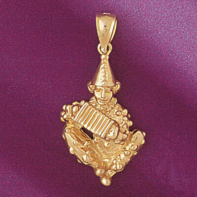Dazzlers Jewelry Clown Pendant Necklace Charm Bracelet in Yellow, White or Rose Gold 6054, MPN: DZ-…