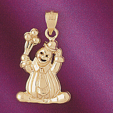 Dazzlers Jewelry Clown Pendant Necklace Charm Bracelet in Yellow, White or Rose Gold 6050, MPN: DZ-…