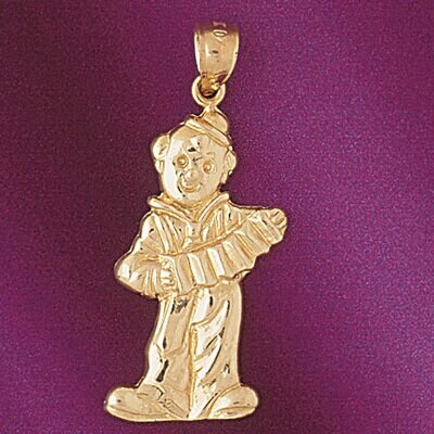 Dazzlers Jewelry Clown Pendant Necklace Charm Bracelet in Yellow, White or Rose Gold 6044, MPN: DZ-…