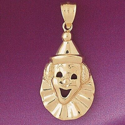 Dazzlers Jewelry Clown Pendant Necklace Charm Bracelet in Yellow, White or Rose Gold 6030, MPN: DZ-…