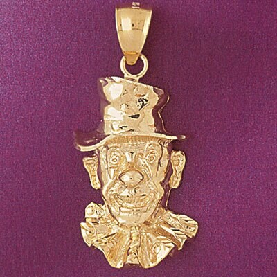 Dazzlers Jewelry Clown Pendant Necklace Charm Bracelet in Yellow, White or Rose Gold 6023, MPN: DZ-…