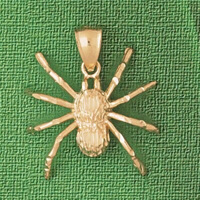 Dazzlers Jewelry Spider Pendant Necklace Charm Bracelet in Yellow, White or Rose Gold 2435, MPN: DZ…