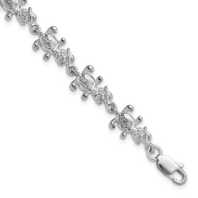 Bears with Hats Bracelet Sterling Silver Polished QA8-7, MPN: QA8-7, 883957902999