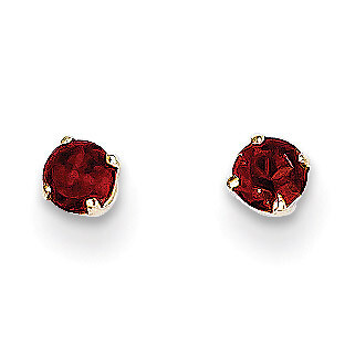 yellow 3mm January Garnet Post Earrings 14k Gold XBE37, MPN: XBE37, 883957217277