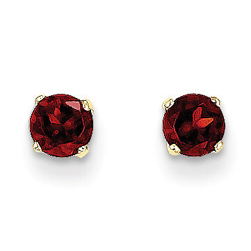 4mm Round January/Garnet Post Earrings 14k Gold XBE49, MPN: XBE49, 883957086972
