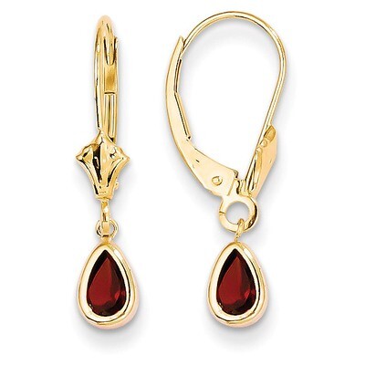 6x4mm Garnet/January Earrings 14k Gold XBE85, MPN: XBE85, 883957335599