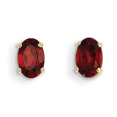 Garnet Earrings - January 14k Gold XBE13, MPN: XBE13, 883957335575