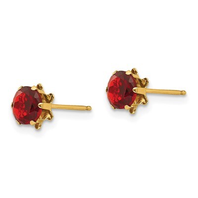 5mm Garnet January Earrings - 14k Gold SE171 by Madi K, MPN: SE171, 886774997582