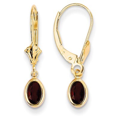 6x4mm Garnet/January Earrings 14k Gold XBE97, MPN: XBE97, 883957335568
