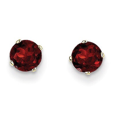 5mm Garnet Earrings January 14k Gold XBE61, MPN: XBE61, 883957217390