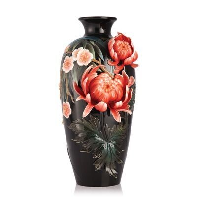 Franz Porcelain The Four Gentlemen Design Sculptured Porcelain Vase FZ03074, MPN: FZ03074,