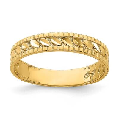 Leaf Engraved Thumb Ring 14k Gold Diamond-cut R797, MPN: R797, 196904048139