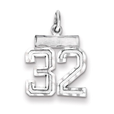 Number 32 Charm Sterling Silver QSN32, MPN: QSN32, 883957120607
