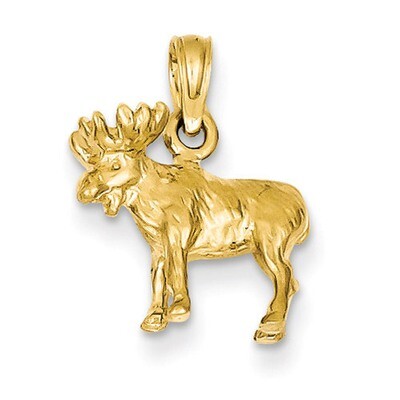 3-D Moose Pendant 14k Gold K3327, MPN: K3327, 637218103942
