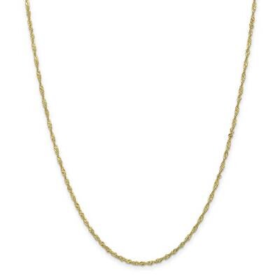 1.7mm Singapore Chain 22 Inch 10k Gold 10KPE10-22, MPN: 10KPE10-22, 191101725777