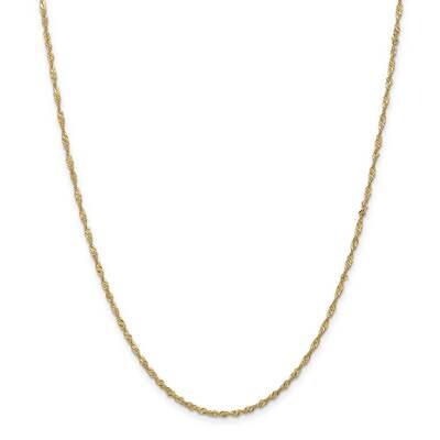 1.70mm Singapore Chain 22 Inch 14k Gold PEN10-22, MPN: PEN10-22, 883957169125
