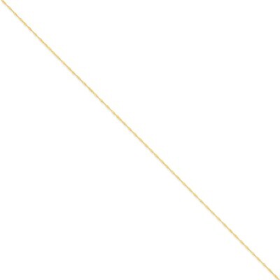 1mm Singapore Chain 7 Inch 14k Gold PEN164-7, MPN: PEN164-7, 886774539034
