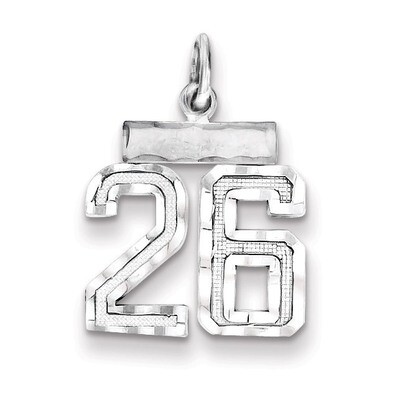 Number 26 Charm Sterling Silver QSN26, MPN: QSN26, 883957120539