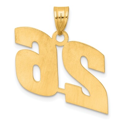 Block Number 26 Pendant 14k Gold Polished BN26, MPN: BN26, 196904079348