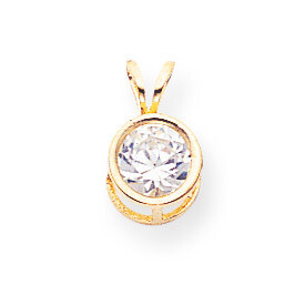 6mm Round Bezel Pendant Mounting 14k Gold XP301, MPN: XP301,