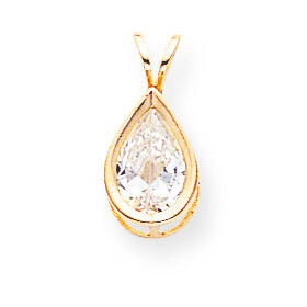 9x6mm Pear Bezel Pendant Mounting 14k Gold XP306, MPN: XP306,