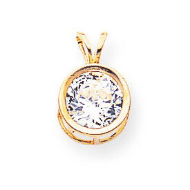8mm Round Bezel Pendant Mounting 14k Gold XP303, MPN: XP303,