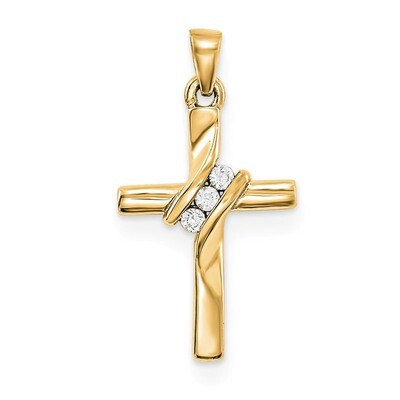 Pendant Mounting Cross 14k Yellow Gold Diamond YM1422-1AA, MPN: YM1422,