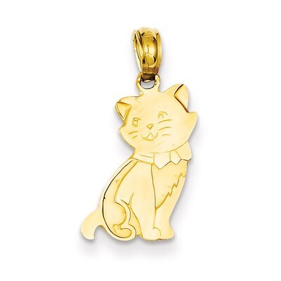 Sitting Cat Pendant 14k Gold D4239, MPN: D4239, 637218062263