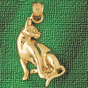 Dazzlers Jewelry Cat Pendant Necklace Charm Bracelet in Yellow, White or Rose Gold 1947, MPN: DZ-19…