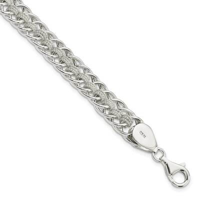 Roped Oval Link 7.5 Inch Bracelet Sterling Silver Polished QG5857-7.5, MPN: QG5857-7.5,