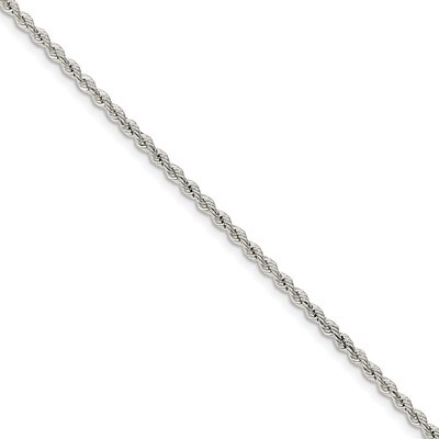 Twisted 2.5mm Bracelet 7 Inch Sterling Silver Polished QDR050-7, MPN: QDR050-7, 191101393969