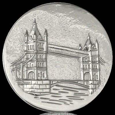 Nikki Lissoni London Tower Bridge Silver Plated 43mm Coin C1141SL, MPN: C1141SL, 8718627462898