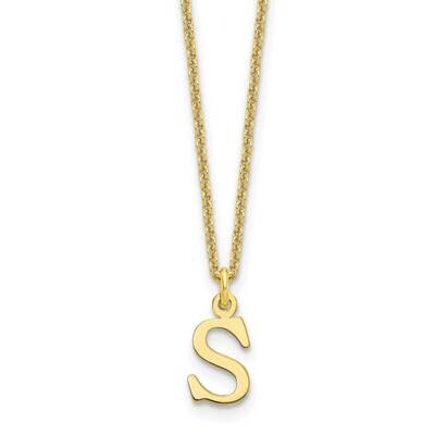 Cutout Letter S Initial Necklace 10k Gold 10XNA727Y/S, MPN: 10XNA727Y/S,