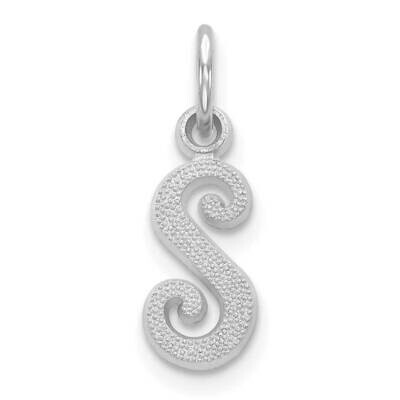 Initial S Charm 10k White Gold 10C763WS, MPN: 10C763WS,