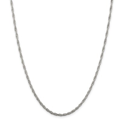 30 Inch 2.45mm Loose Rope Chain Sterling Silver QFC45-30, MPN: QFC45-30, 886774120164