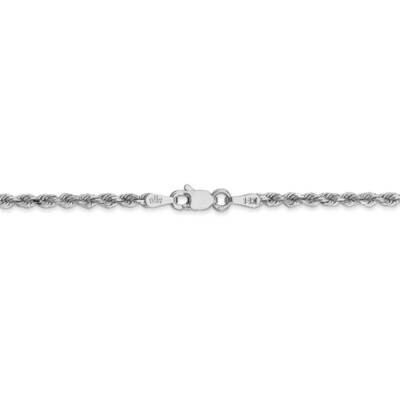 26 Inch 2.25mm Diamond-cut Rope Chain 14k White Gold 018W-26, MPN: 018W-26, 883957947150