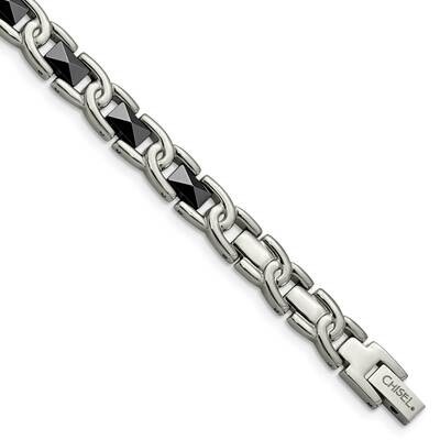 Black Ceramic 7.5 Inch Bracelet Titanium TBB152-7.5 by Chisel, MPN: TBB152-7.5, 191101192623