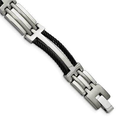 Black Plating 8.5 Inch Bracelet Titanium TBB133-8.5 by Chisel, MPN: TBB133-8.5, 883957874388