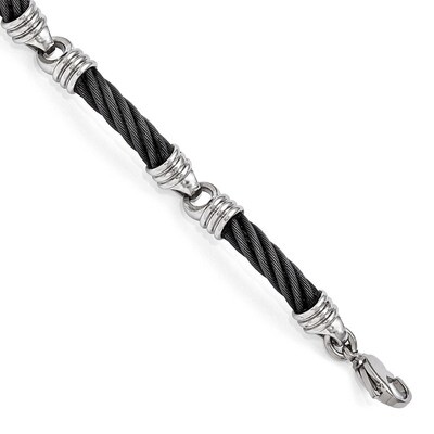 Edward Mirell Titanium &amp; Stainless Steel Cable Link Bracelet EMB119-8 by Edward Mirell, MPN: EMB119…