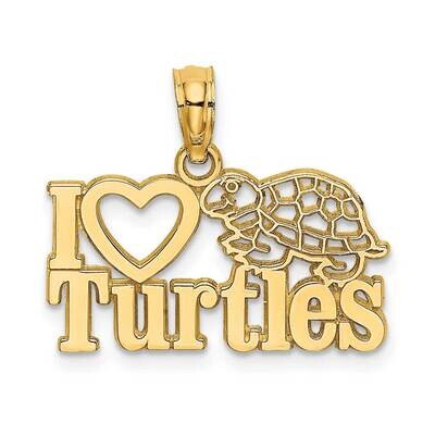 I Heart Turtles Charm 14k Gold K6609, MPN: K6609, 637218112760