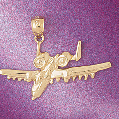 Dazzlers Jewelry Airplane Jet Pendant Necklace Charm Bracelet in Yellow, White or Rose Gold 4488, M…