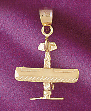 Dazzlers Jewelry Airplane Jet Pendant Necklace Charm Bracelet in Yellow, White or Rose Gold 4439, M…