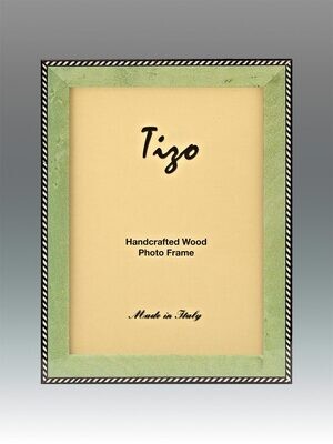 Tizo Zebra Corner Light Green Wood Picture Frame 8 x 10 Inch, MPN: OBL20GN-80,