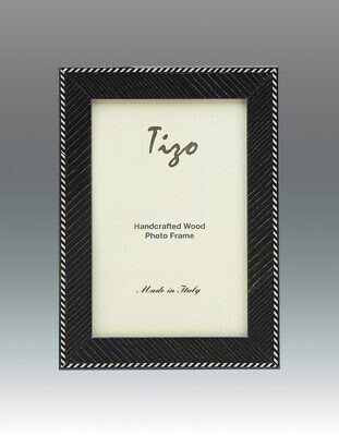 Tizo Zebra 5 x 7 Inch Wood Picture Frame - Black, MPN: OBL20BK-57,