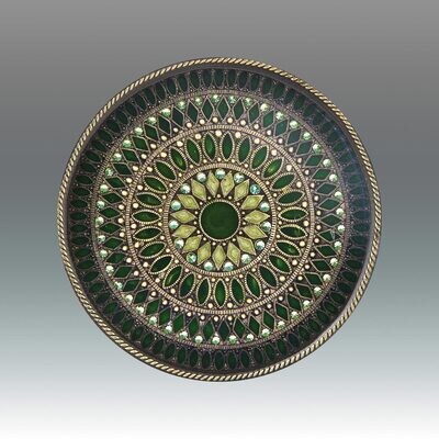 Tizo Galaxies Jeweltone Round Coaster - Green, MPN: RS402GNCO,