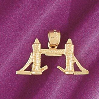 Dazzlers Jewelry London Bridge Pendant Necklace Charm Bracelet in Yellow, White or Rose Gold 4948, …