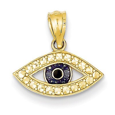 Enameled Eye Pendant 14K Gold &amp; Rhodium YC898, MPN: YC898, 886774073033